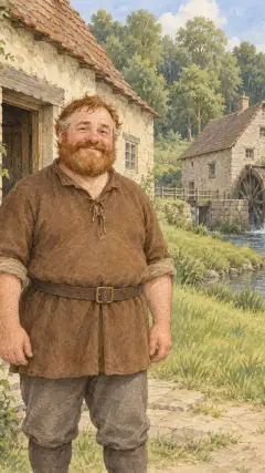 The miller's house was close by, and the miller,
