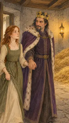 Then he led her to a chamber in his palace where there was a great heap of straw,