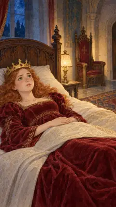 Now the queen lay awake all night,