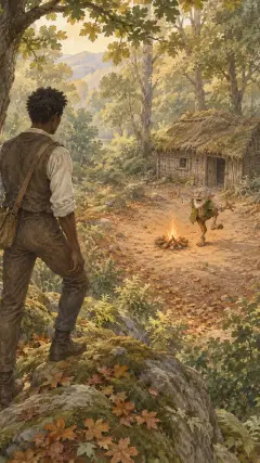 and round about the fire a funny little dwarf was dancing upon one leg, and singing: