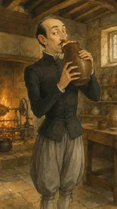 der Butler, der heimlich das Bier kostete,