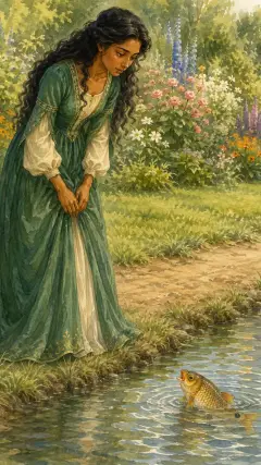 ‘I know what your wish is, and it shall be fulfilled, in return for your kindness to me you will soon have a daughter.’