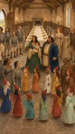 a great noise was heard in the courtyard,