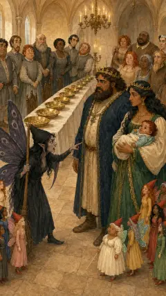 ‘The king's daughter shall, in her fifteenth year, be wounded by a spindle, and fall down dead.’
