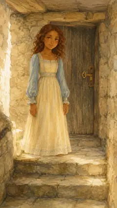 to which there was a narrow staircase ending with a little door.
