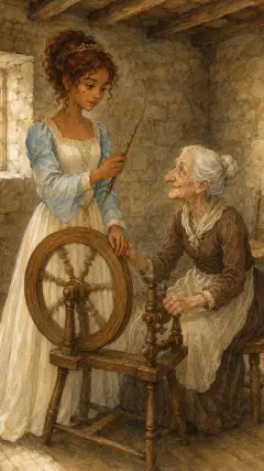 and took the spindle