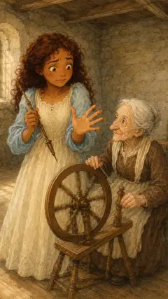 the spindle wounded her,