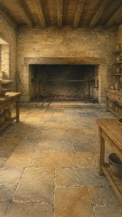Even the fire on the hearth left off blazing, and went to sleep;