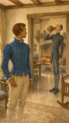 the butler had the jug of ale at his lips, going to drink a draught;