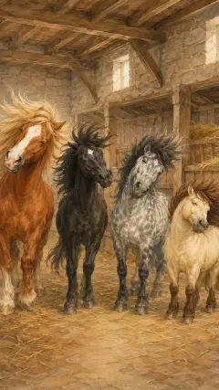 And the horses shook themselves,