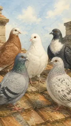 the pigeons took their heads from under their wings, and looked about