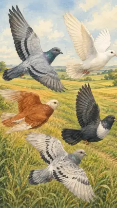 and flew into the fields;