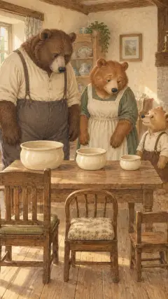 and a middle-sized pot for the Middle Bear, and a great pot for the Great, Huge Bear.