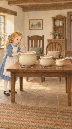 and she set about helping herself.