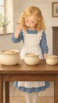 And then she tasted the porridge of the Middle Bear,