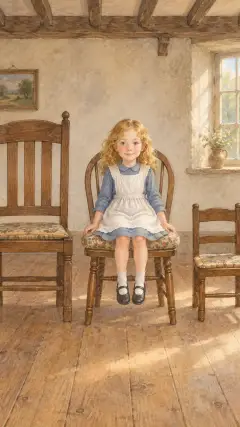 And then she sat down in the chair of the Middle Bear,