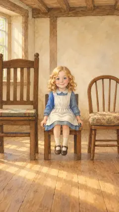 So she seated herself in it,