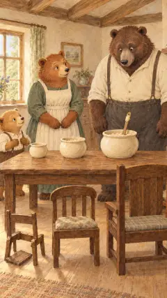 Now Goldenlocks had left the spoon of the Great, Huge Bear standing in his porridge.