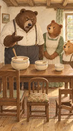 "SOMEBODY HAS BEEN AT MY PORRIDGE!" said the Great, Huge Bear, in his great, rough, gruff voice.