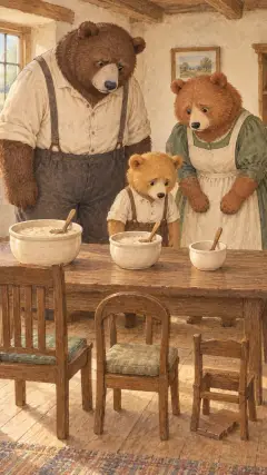and there was the spoon in the porridge-pot,