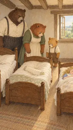 And Goldenlocks had pulled the bolster of the Middle Bear out of its place.