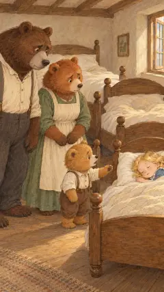 But when she heard the little, small, wee voice of the Little, Small, Wee Bear,