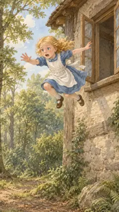 Out Goldenlocks jumped,