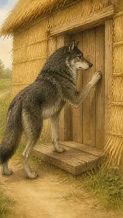 and knocked at the door,