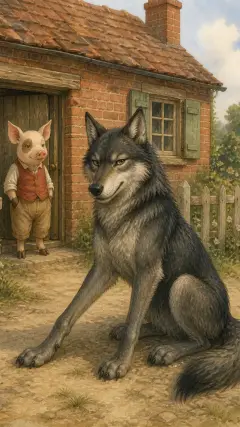 So the Wolf came, as he did to the other little Pigs,