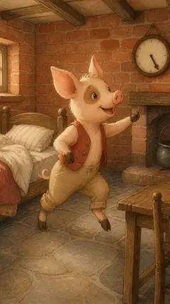 Well, the little Pig got up at five,