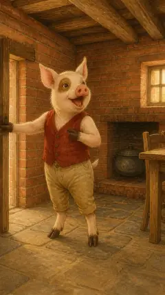 "Ready!" said the little Pig,