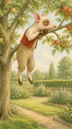 and had to climb the tree,