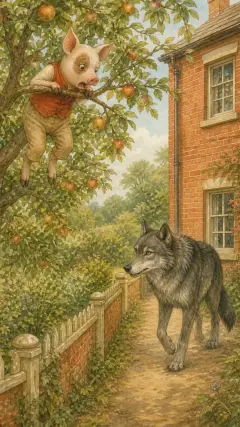 he saw the Wolf coming, which, as you may suppose,