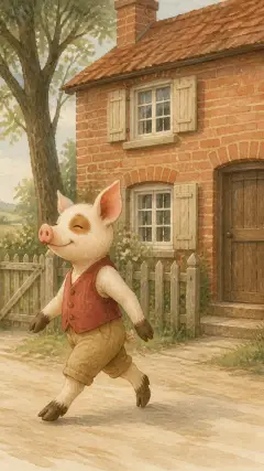 So the little Pig went off before the time, as usual,