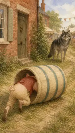 So he got into the churn to hide, and in doing so