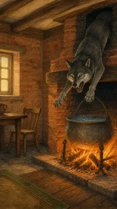 and, just as the Wolf was coming down,