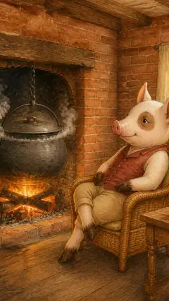 boiled him up,