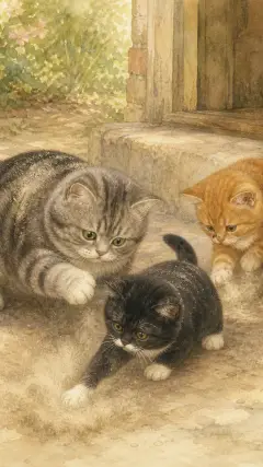 and played in the dust.