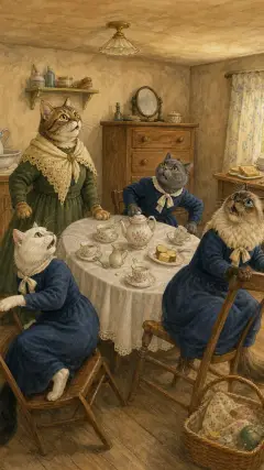 which disturbed the dignity and repose of the tea party.