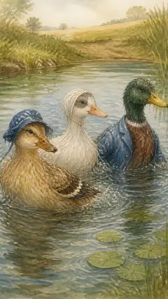 As for the Puddle-Ducks they went into a pond.