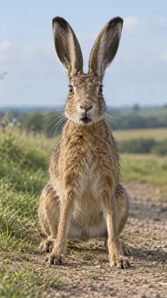 Endlich schreckte der Hase aus dem Schlaf hoch