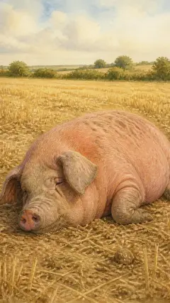 One time there was an old pig about to die,