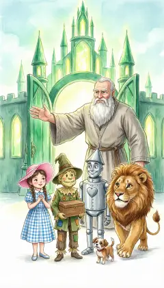 The Guardian of the Gates opens the gate one last time. "Which road leads to the Wicked Witch of the West?" asks Dorothy. "There is no road. No one ever wishes to go that way." "Keep to the West, where the sun sets, and she will find YOU."